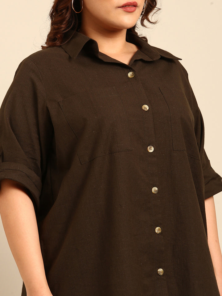 Olive Linen Shirt