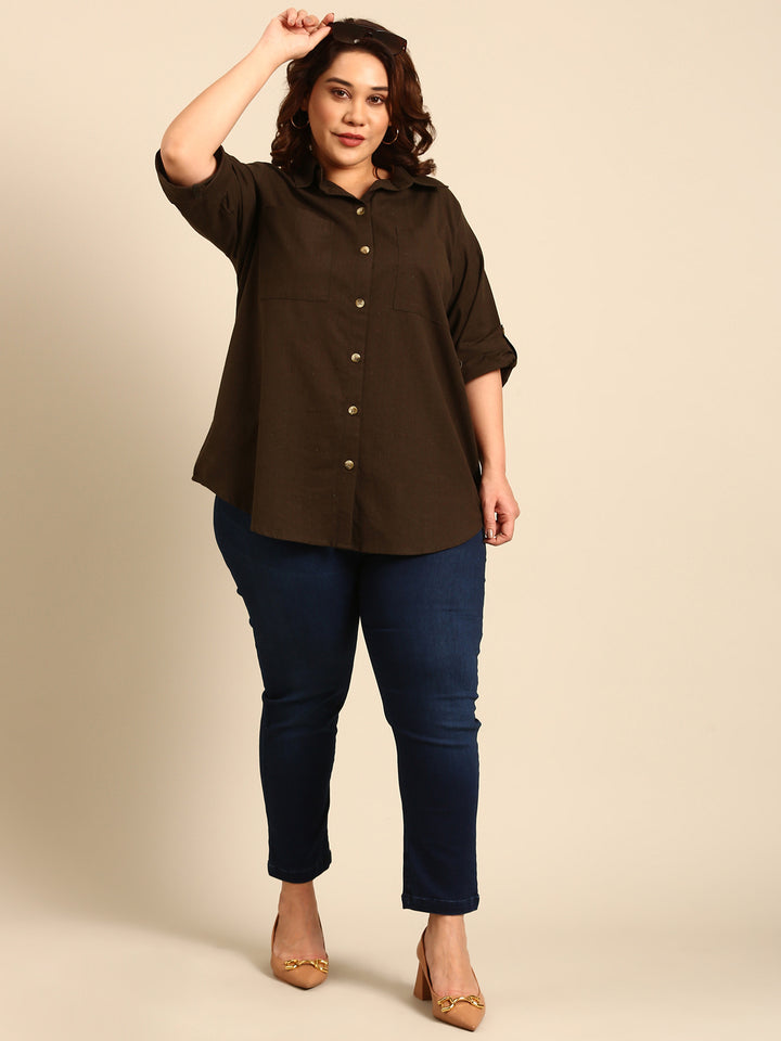 Olive Linen Shirt