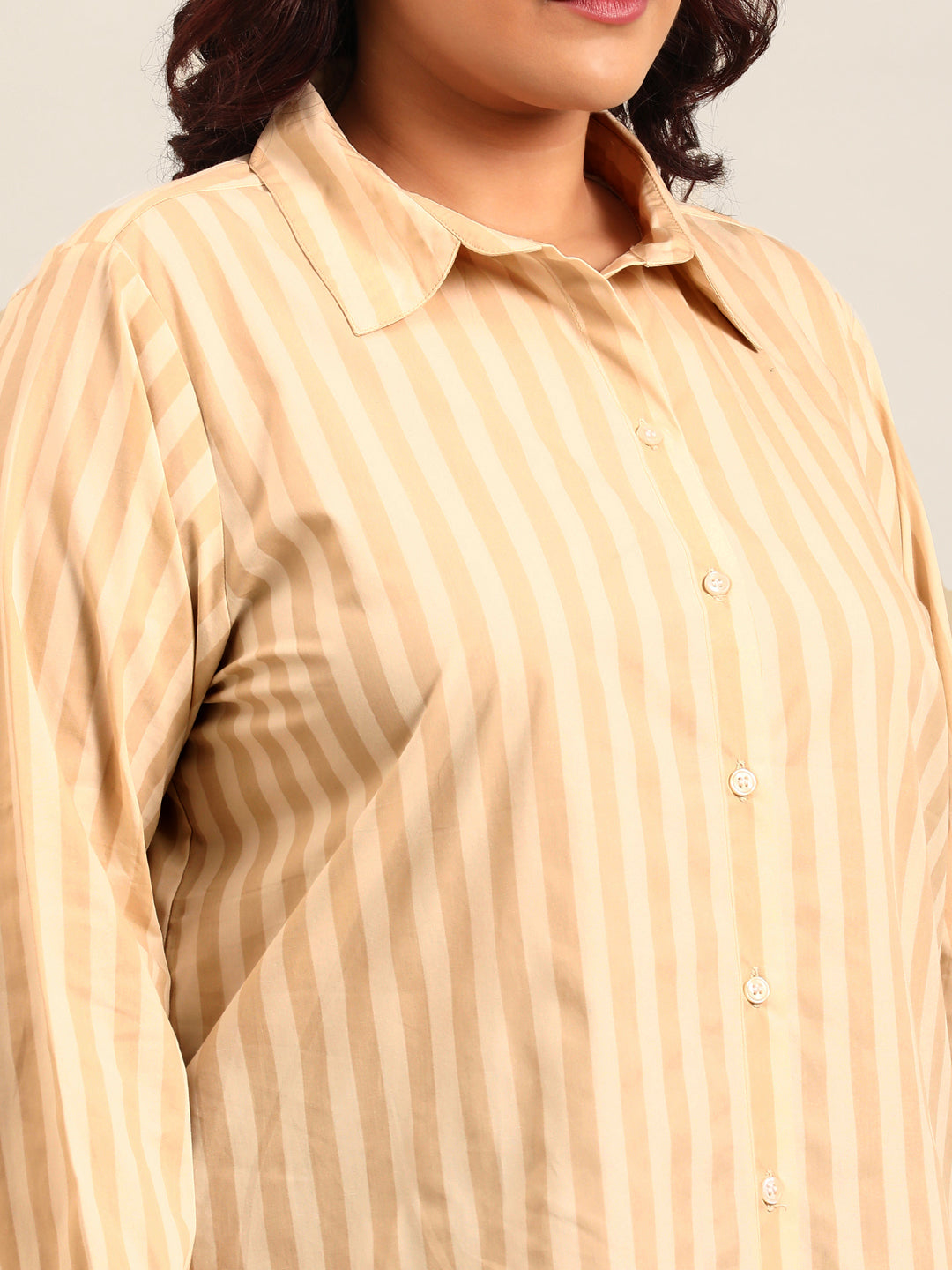 Beige Stripe Shirt