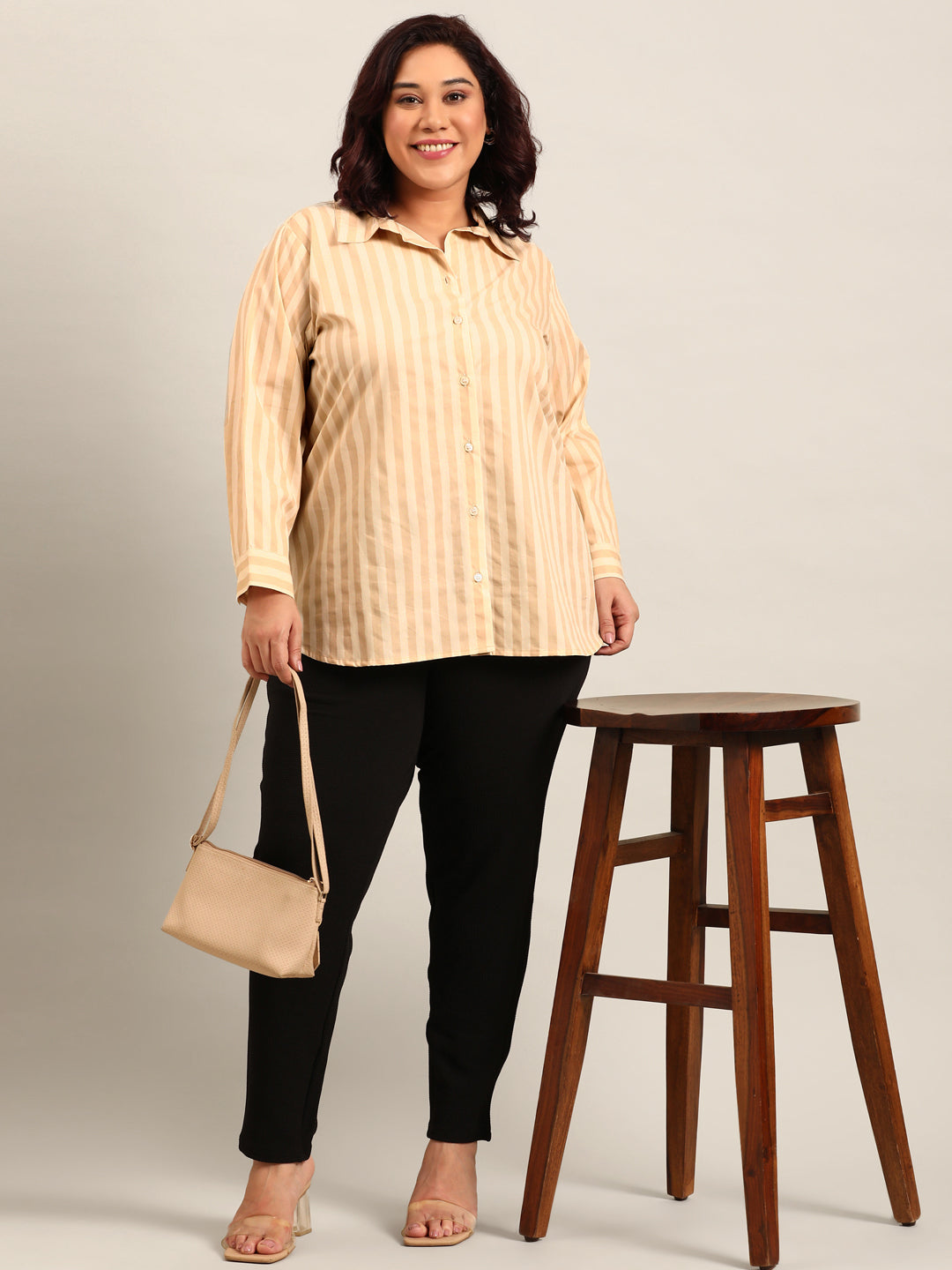 Beige Stripe Shirt