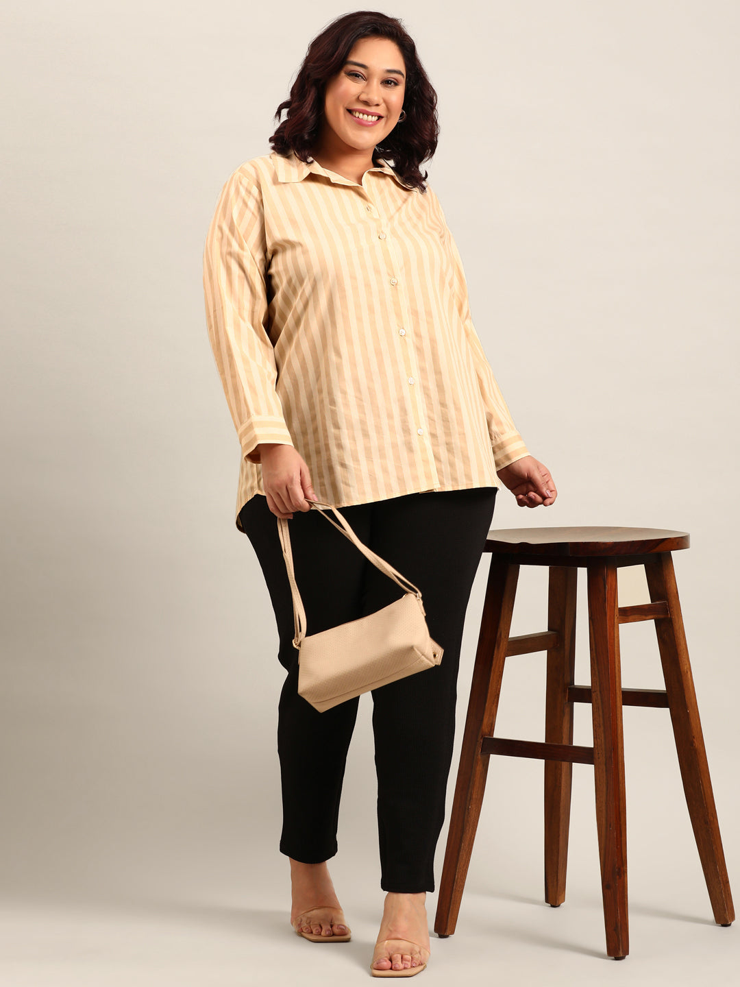 Beige Stripe Shirt