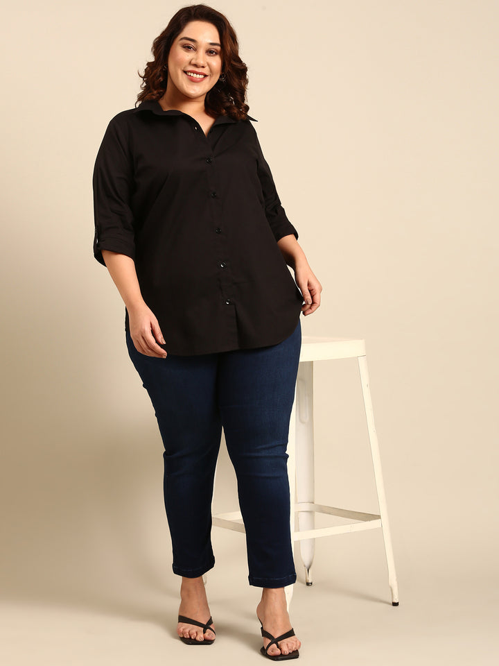 Black Cotton Shirt