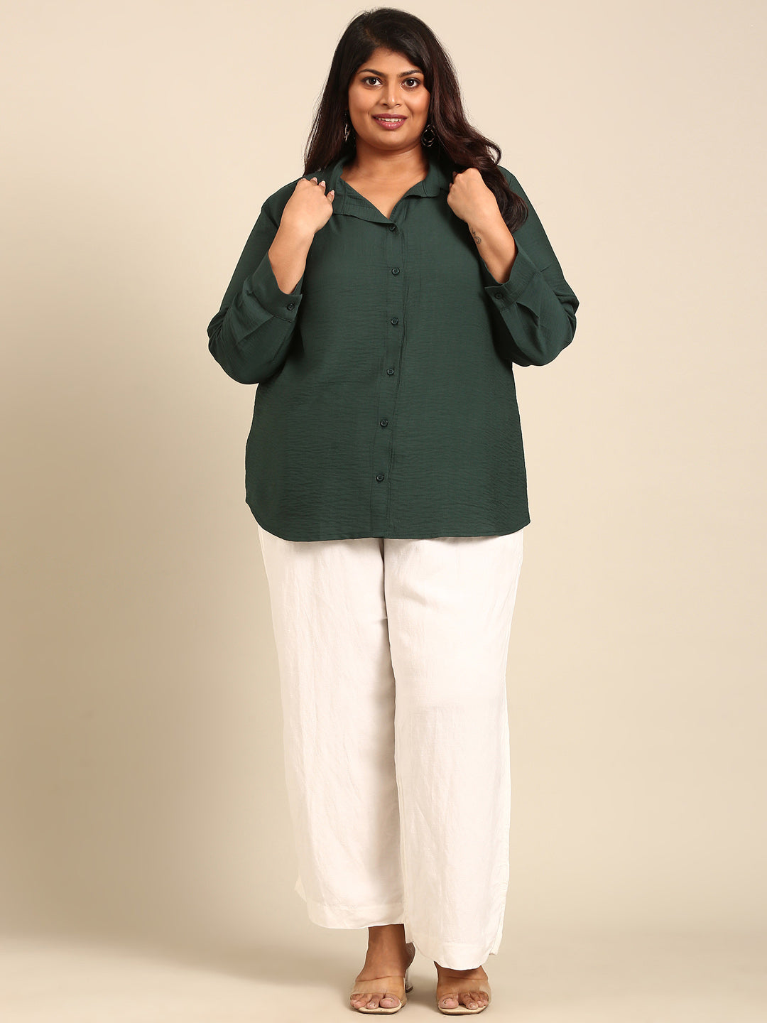 Dark Green Button Down Shirt