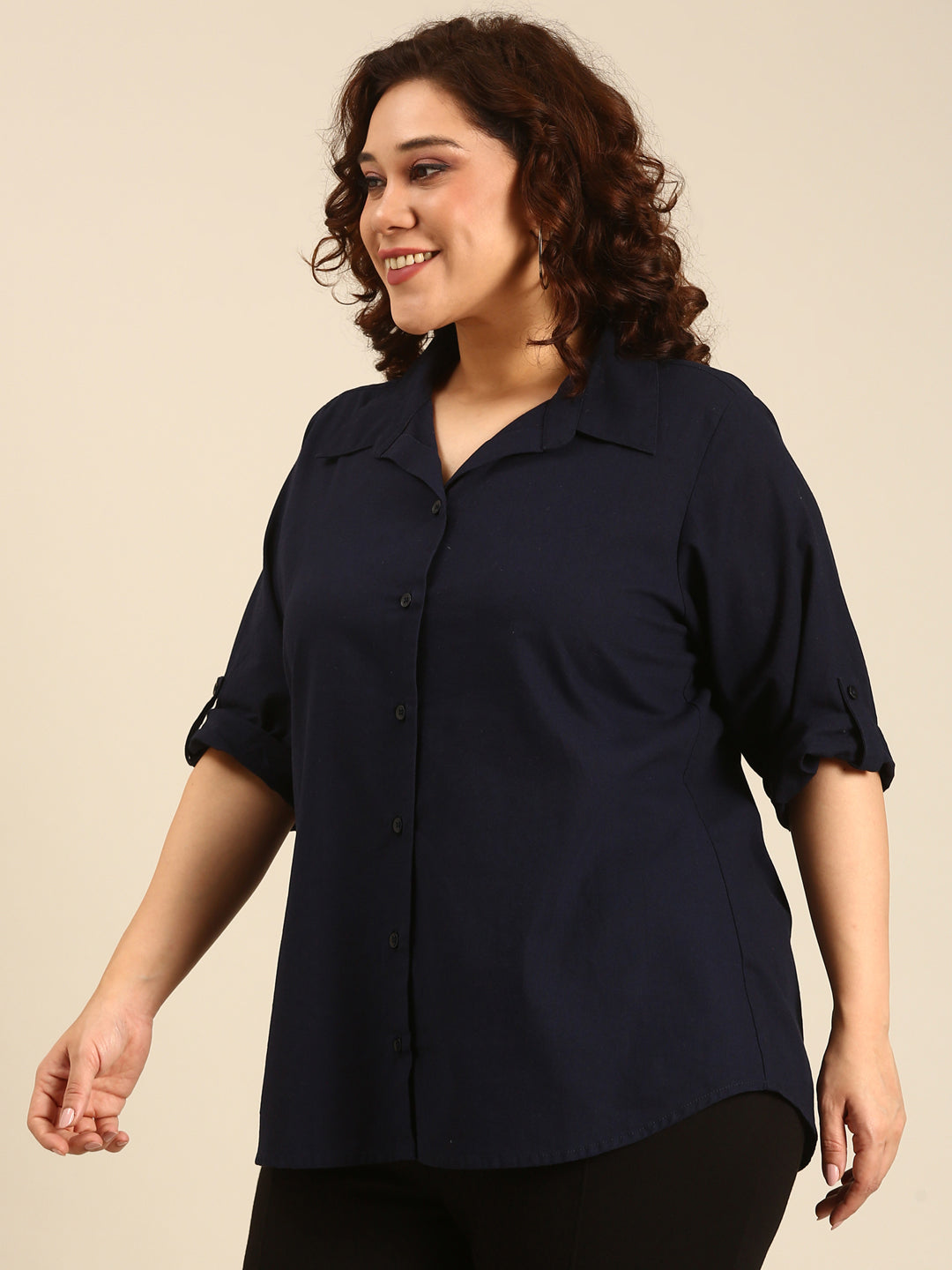 Cotton Navy Shirt