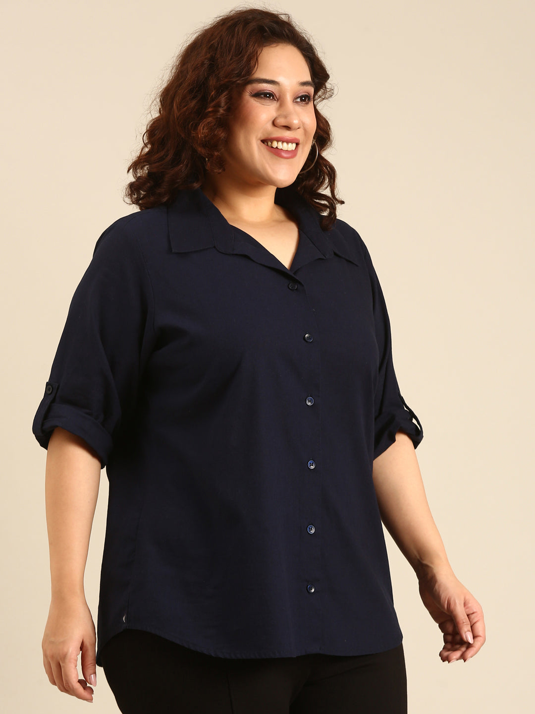 Cotton Navy Shirt