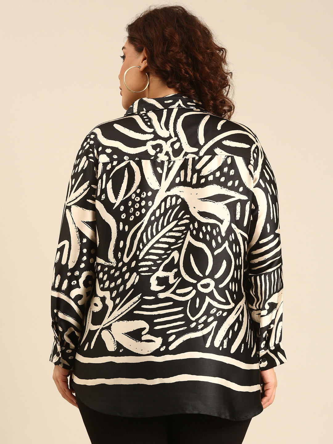 Black Border Printed Shirt