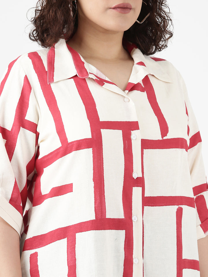 Cotton Maze Print shirt