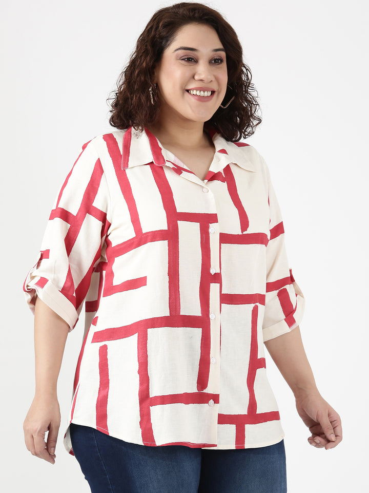 Cotton Maze Print shirt