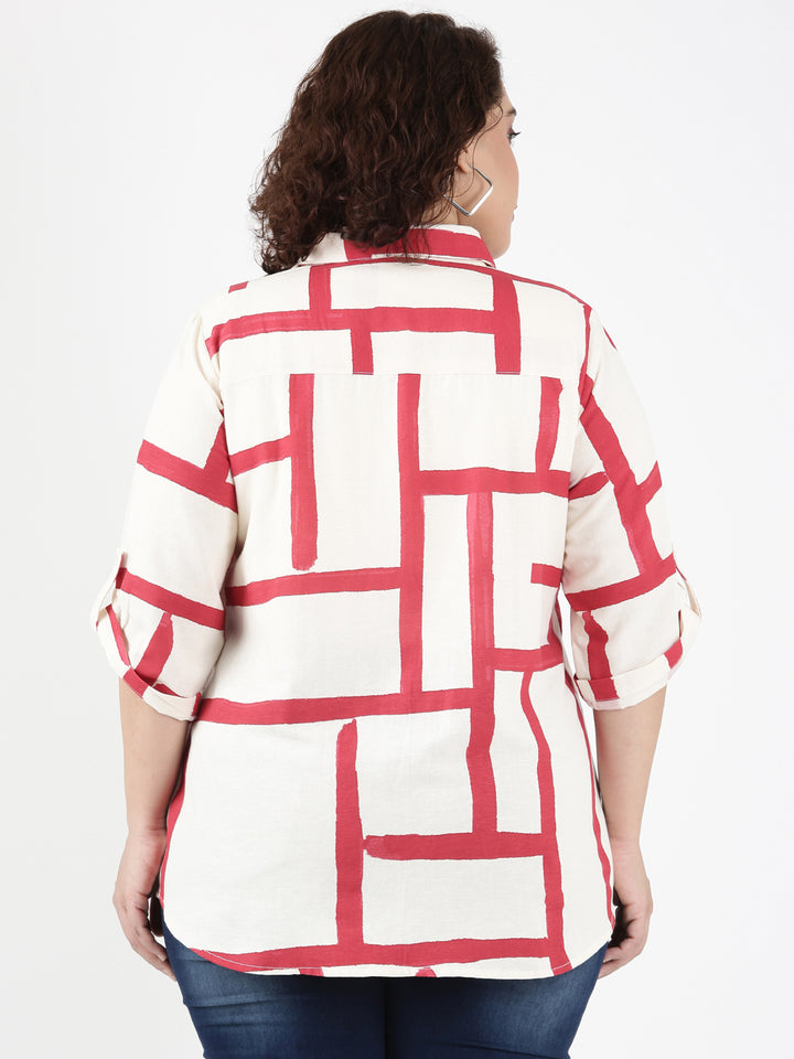 Cotton Maze Print shirt