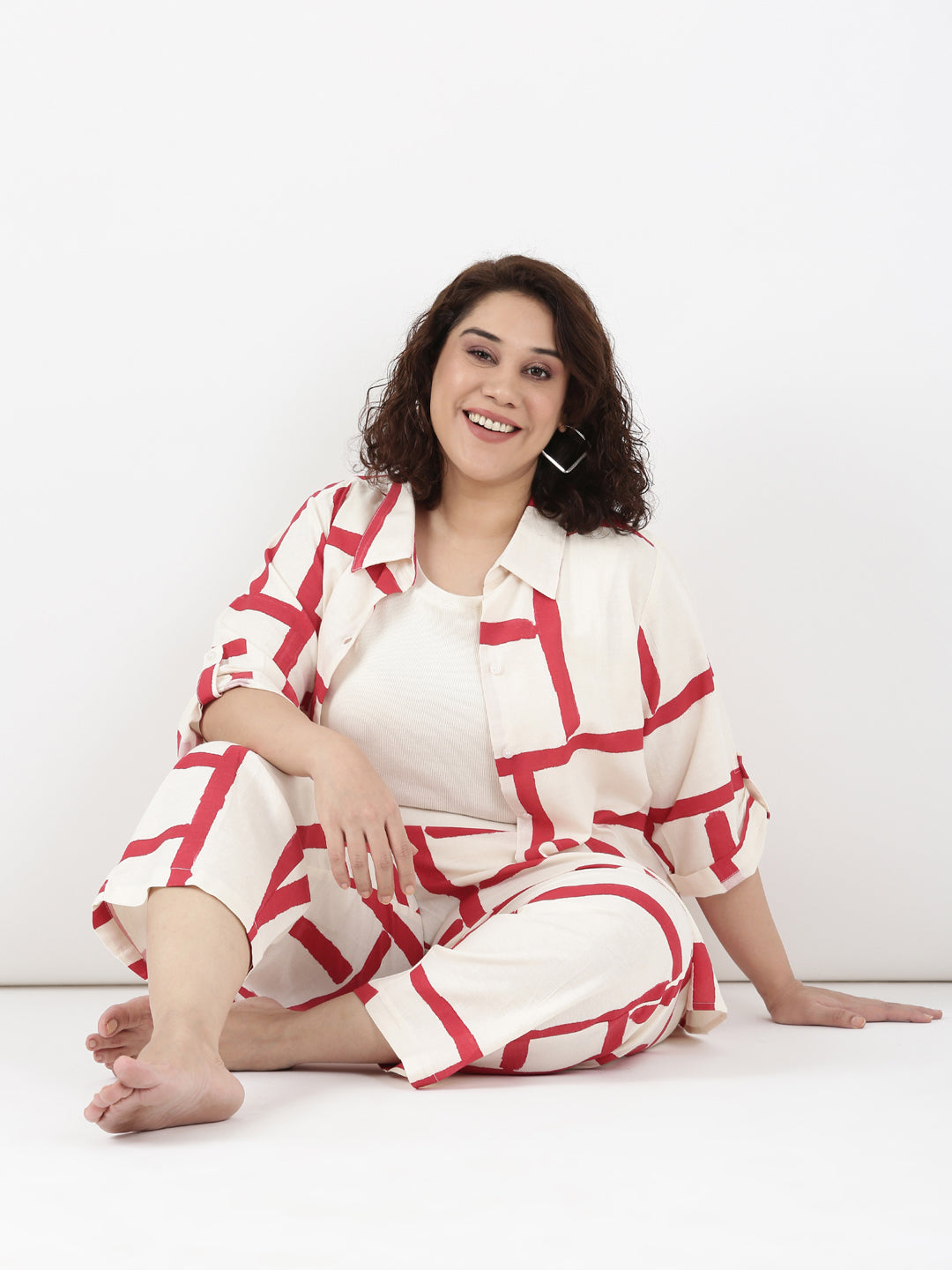 Cotton Maze Print Co-Ord Set (2 Piece)