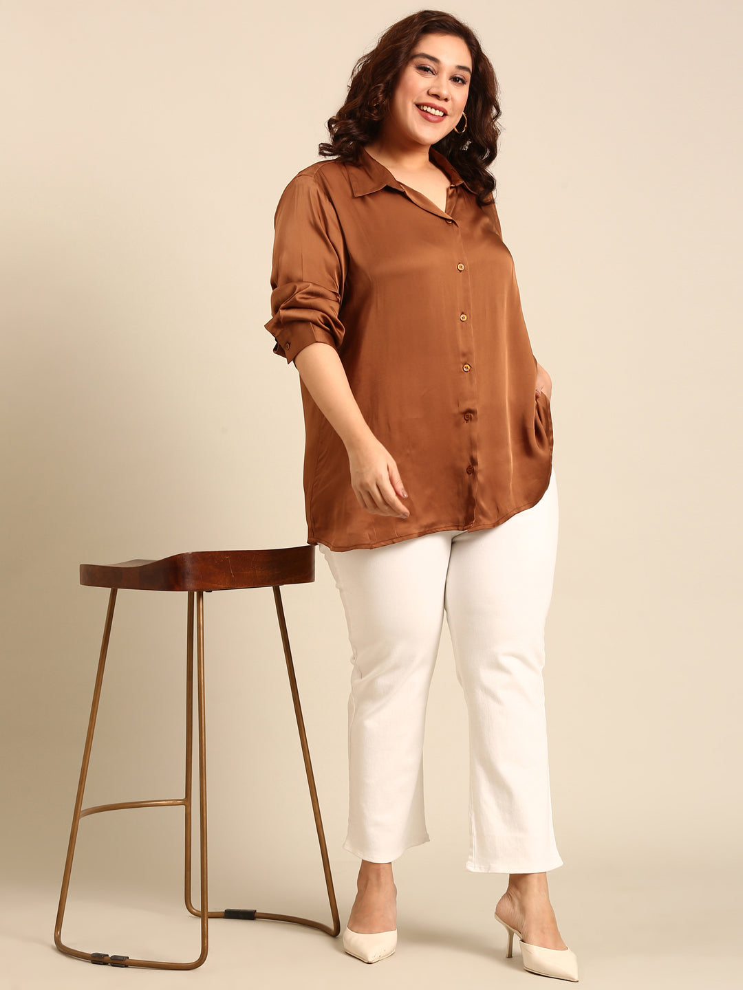 Satin Buttondown Shirt