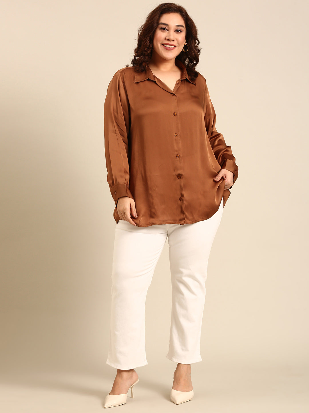 Satin Buttondown Shirt