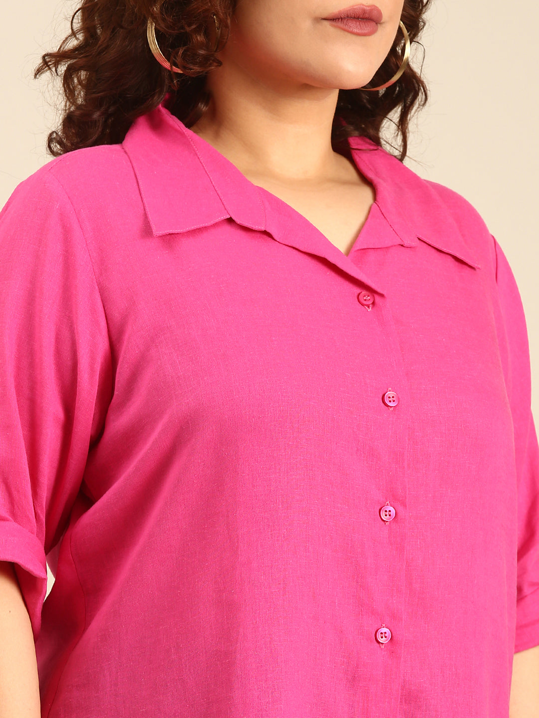 Pink Linen Shirt