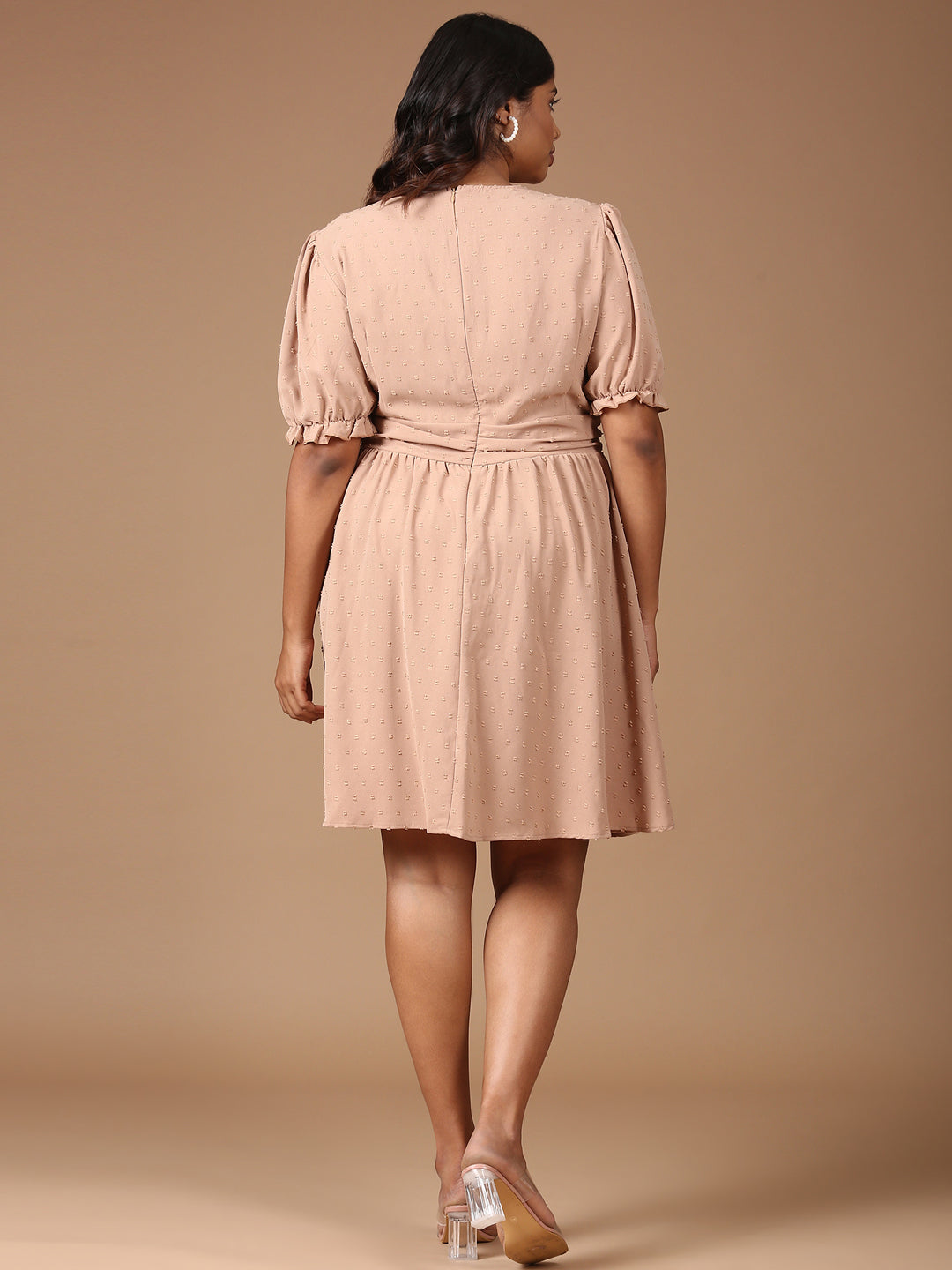 Beige Midi Dress