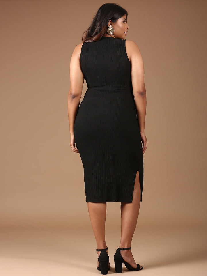 Sleek Link Black Dress