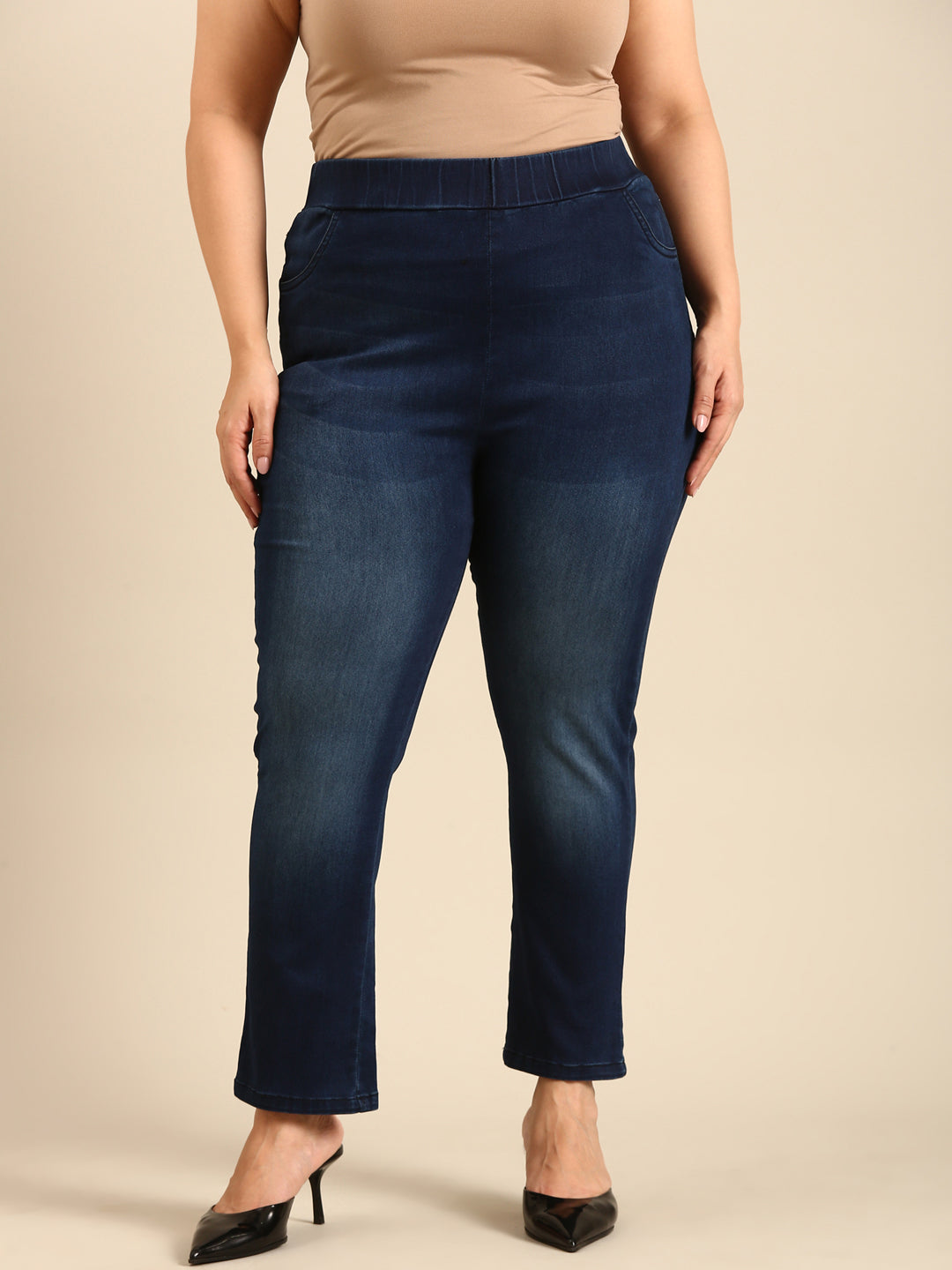 Straight-Cut Indigo Jeans