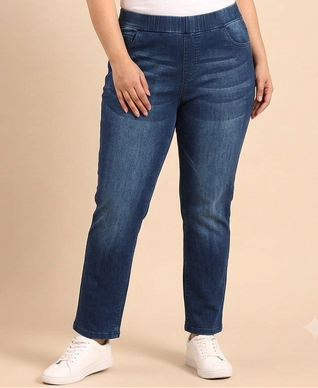 Straight-Cut Indigo Jeans