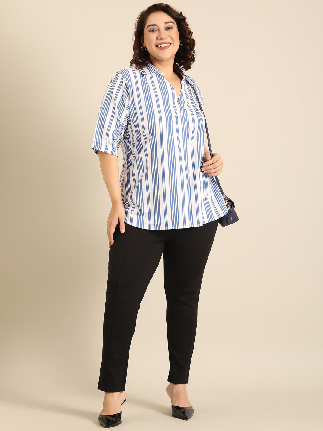 Striped Basic Formal Top