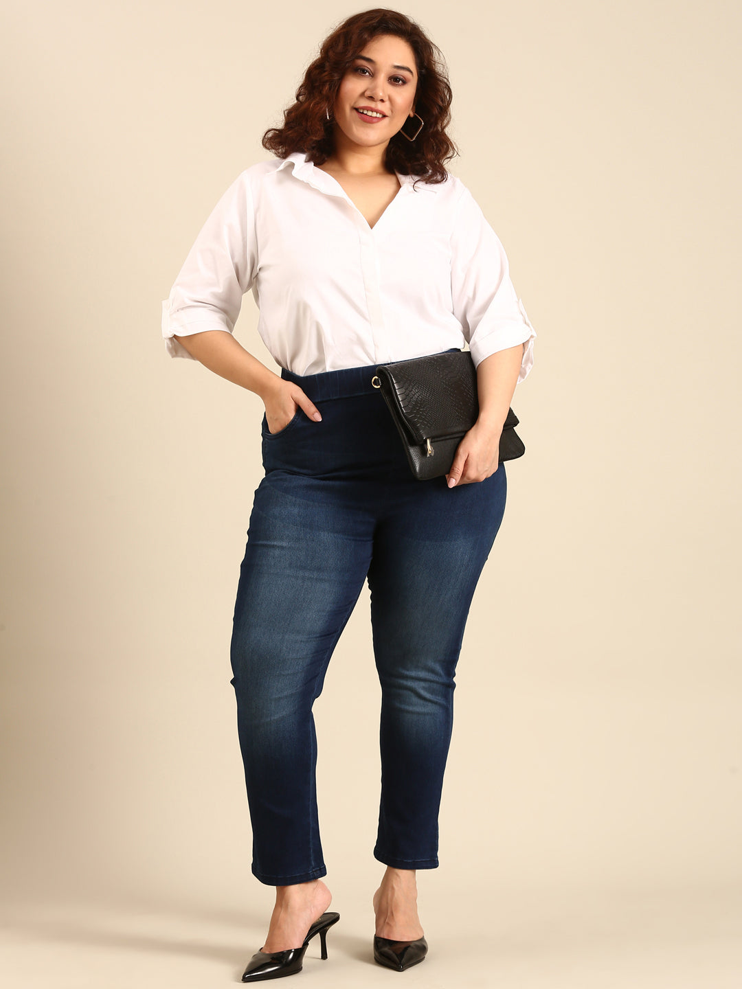 Straight Cut Indigo Jeans