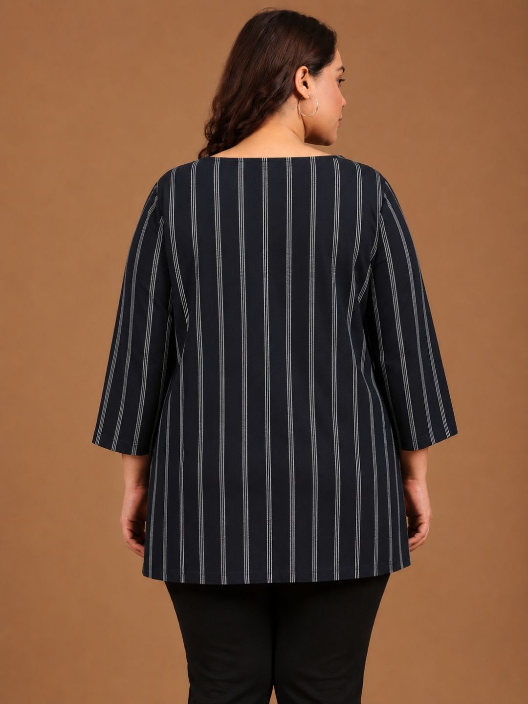 Black Bias Stretch Top