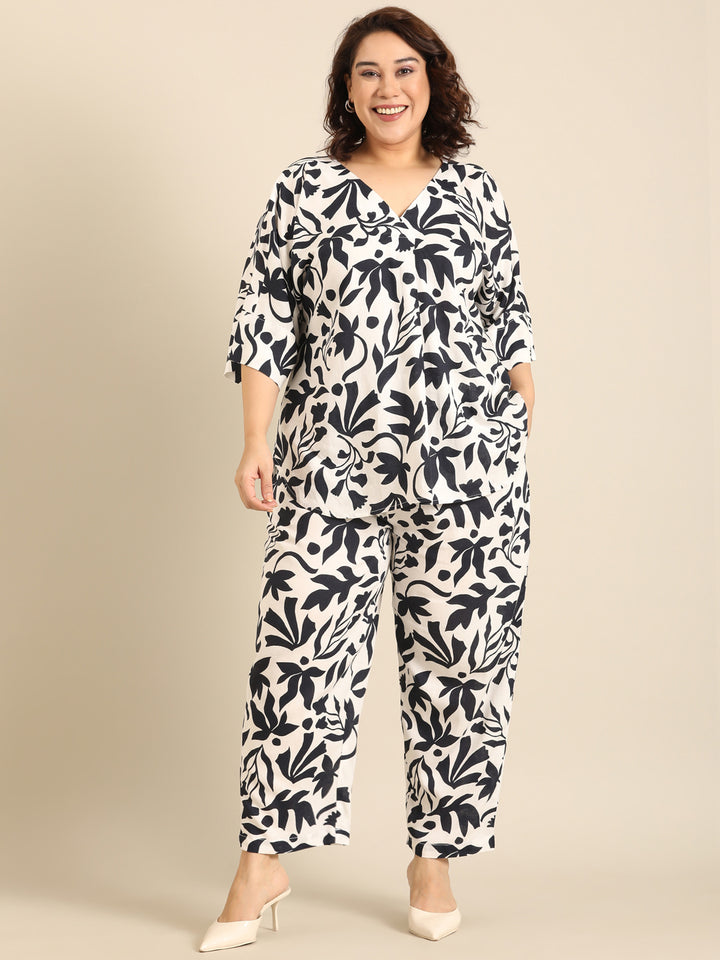Leaf Printed Co-ord Set (2 Piece)