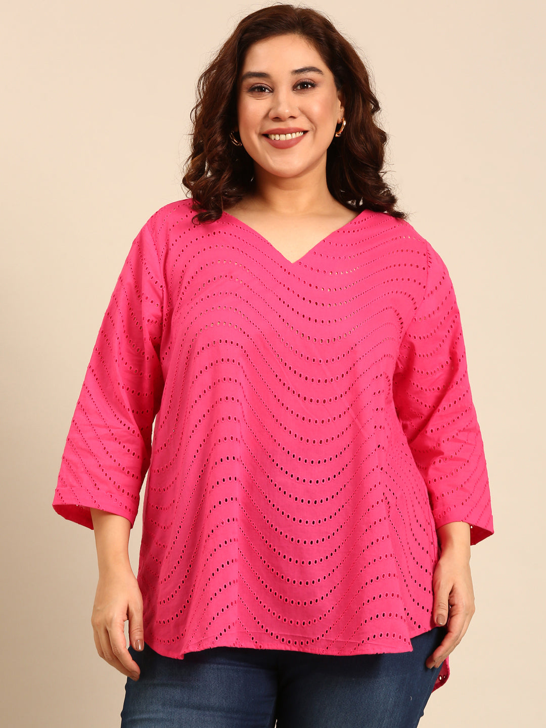 Cotton Pink Hakoba Top