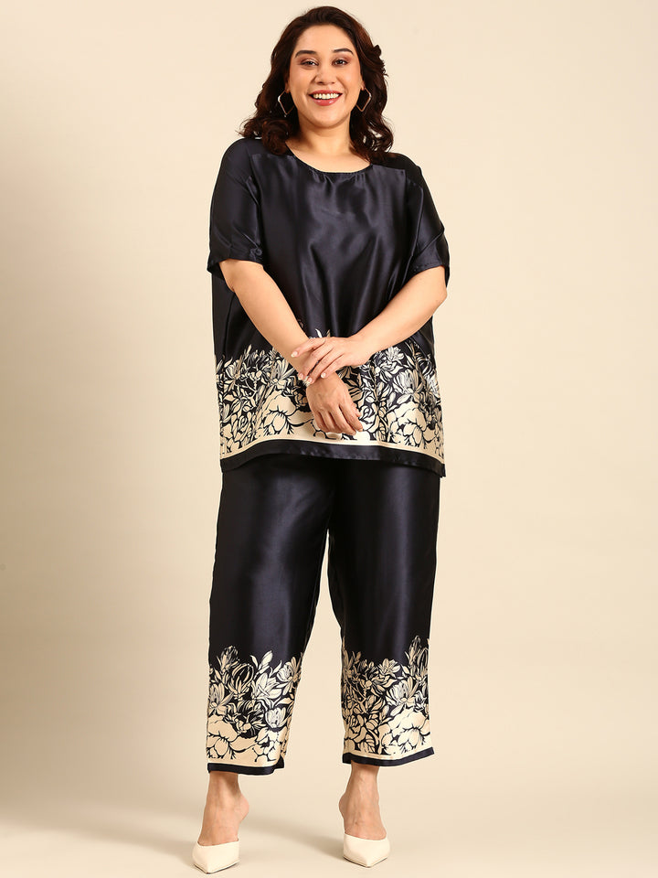 Satin Floral Border Top