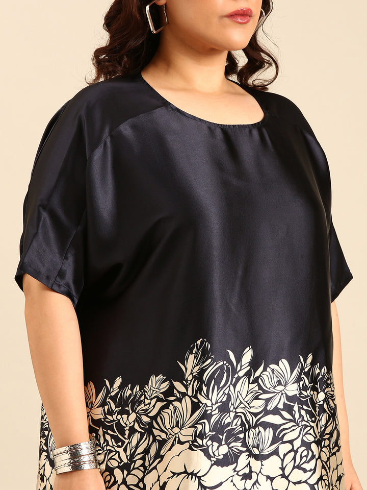 Satin Floral Border Top