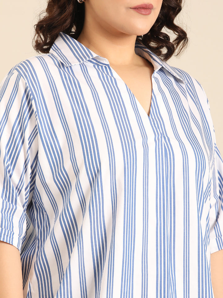 Striped Basic Formal Top