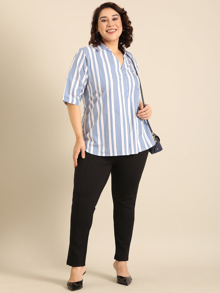 Striped Basic Formal Top