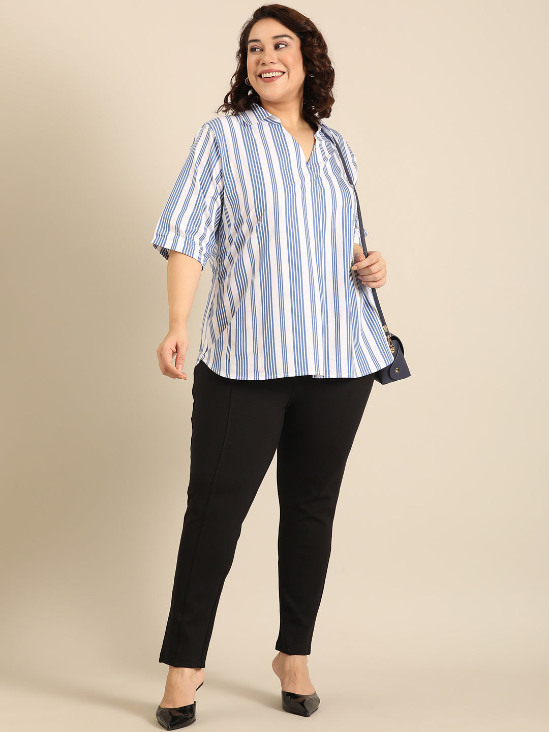 Striped Basic Formal Top