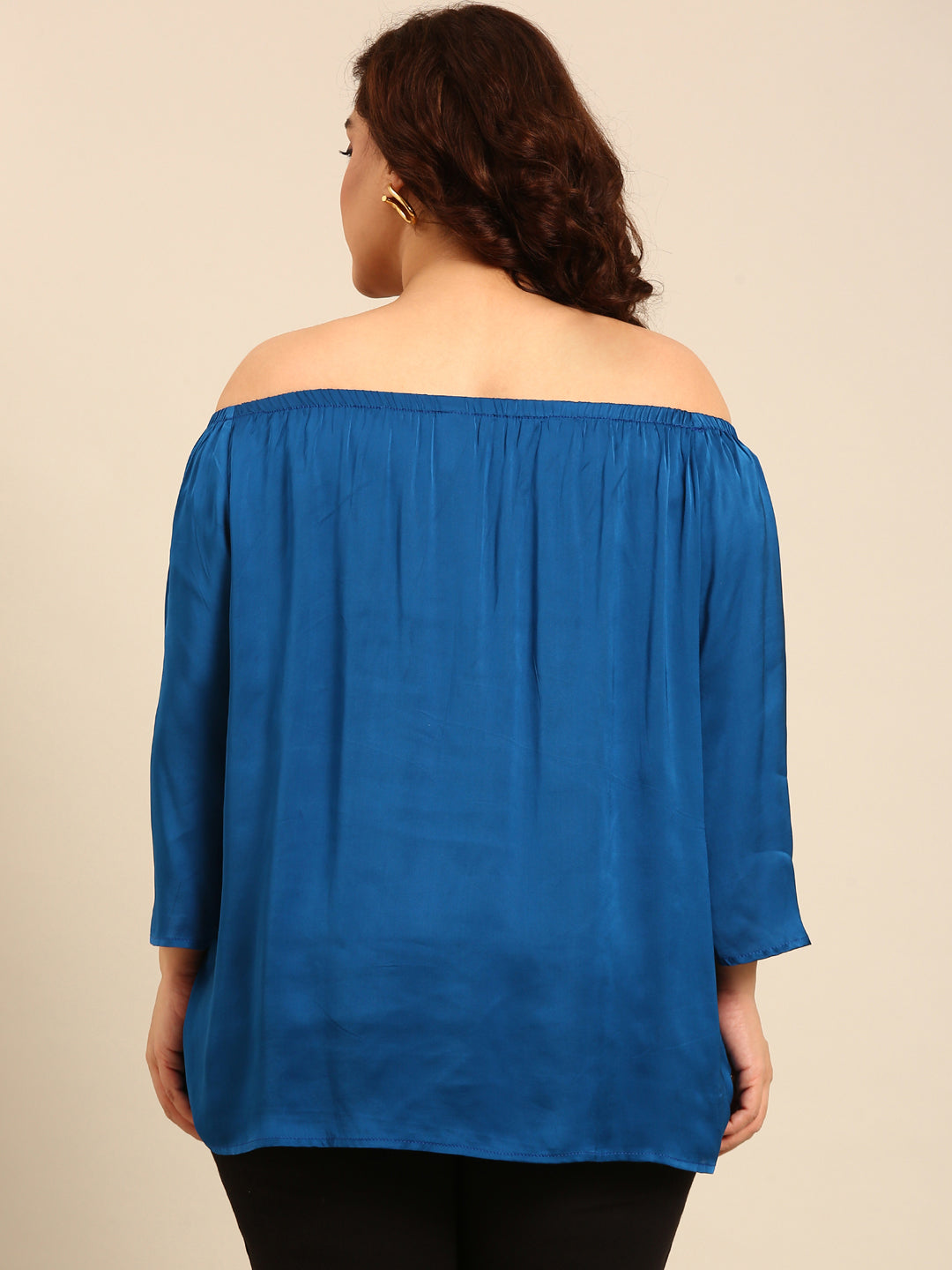 Satin Off-Shoulder Top