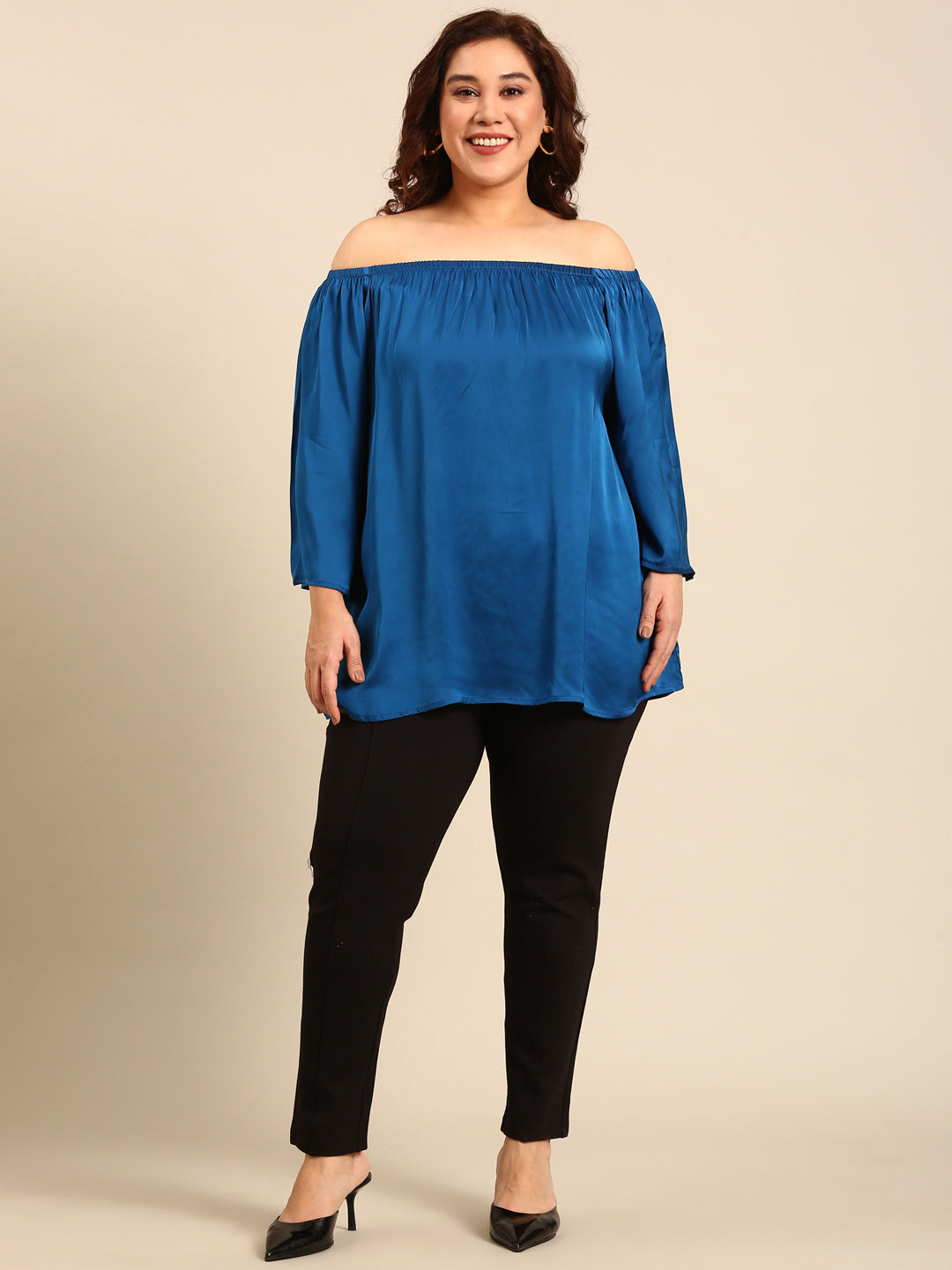 Satin Off-Shoulder Top