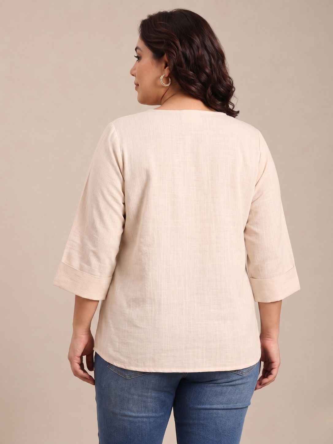 Off-White V-Neck Top