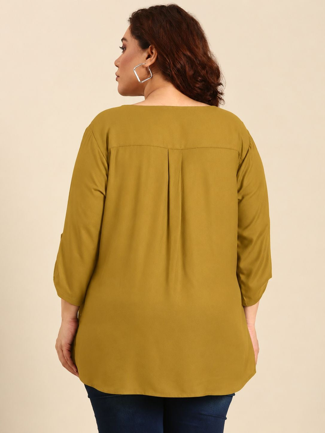 Yellow V-Neck Top