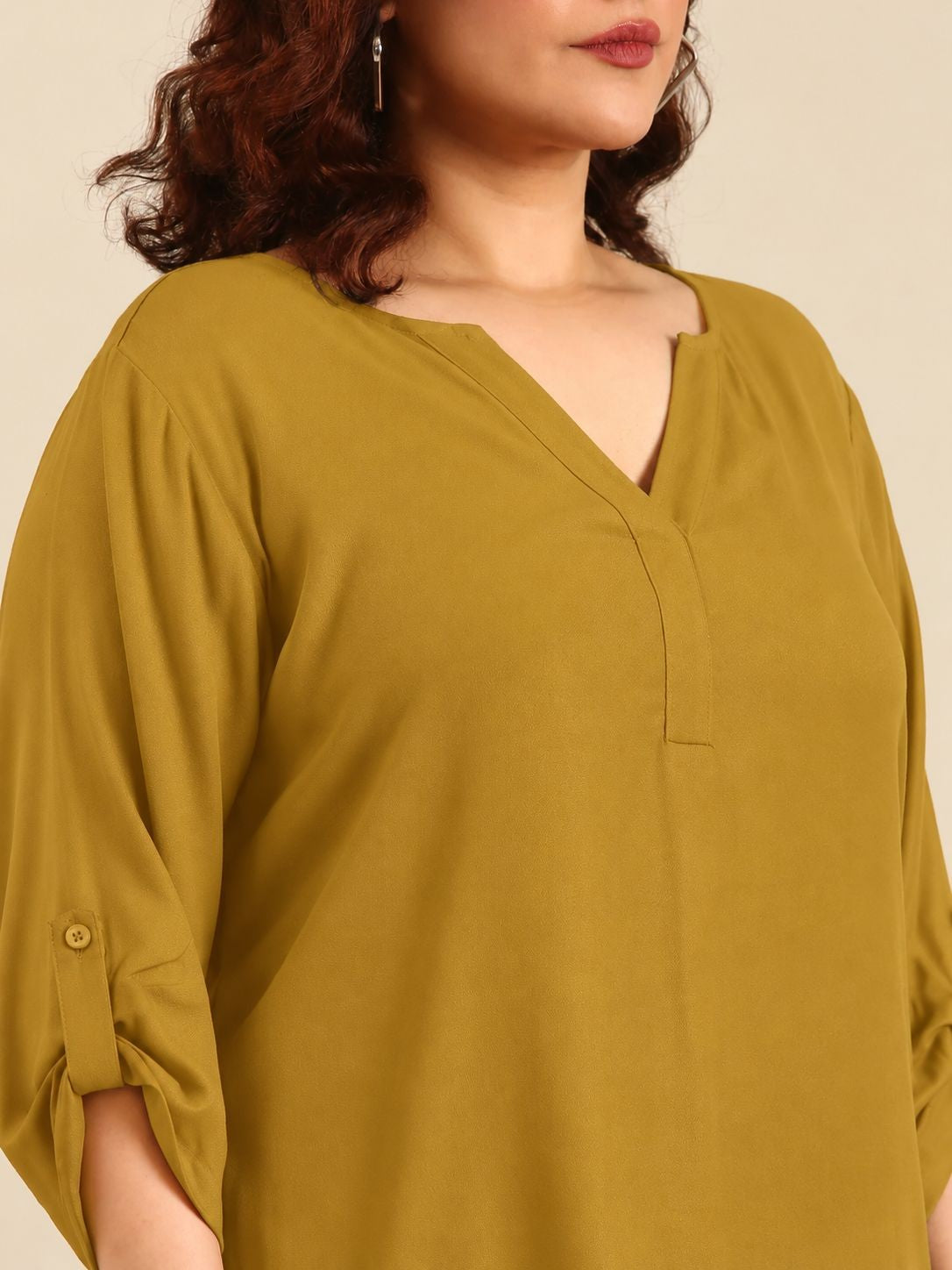 Yellow V-Neck Top