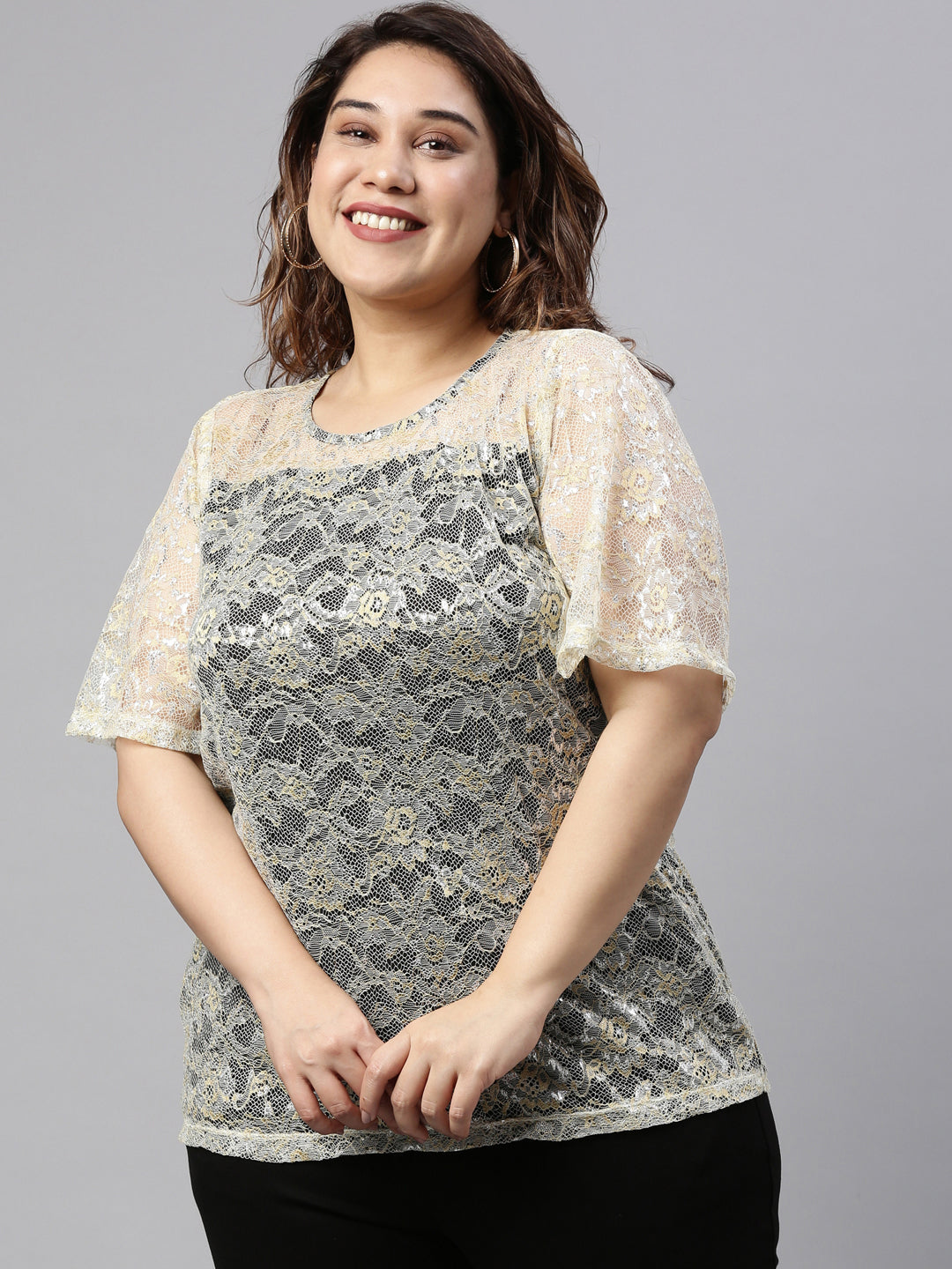 Gold Lace Top