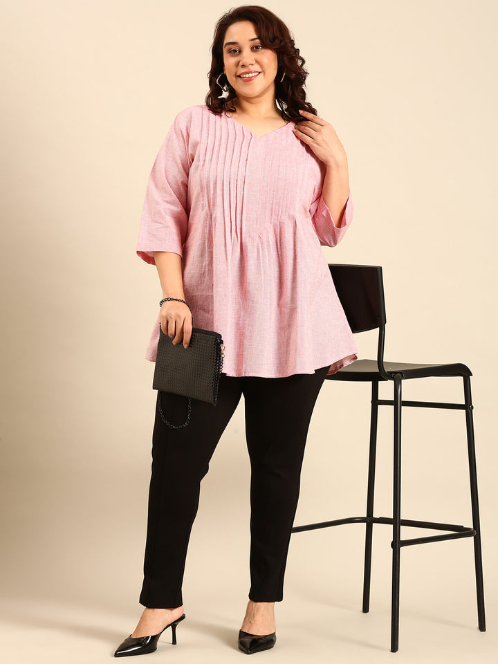 Cotton Checked Tunic