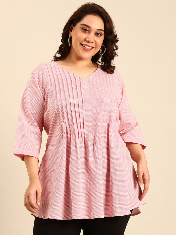Cotton Checked Tunic