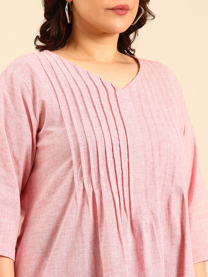 Cotton Checked Tunic