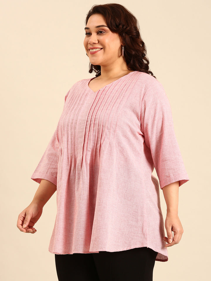 Cotton Checked Tunic