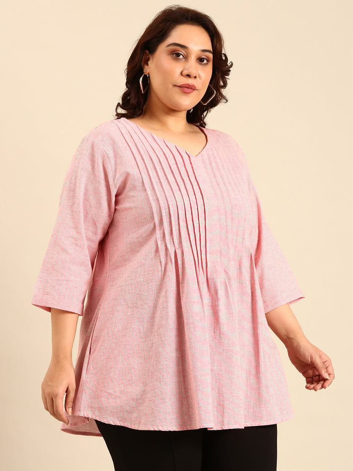 Cotton Checked Tunic