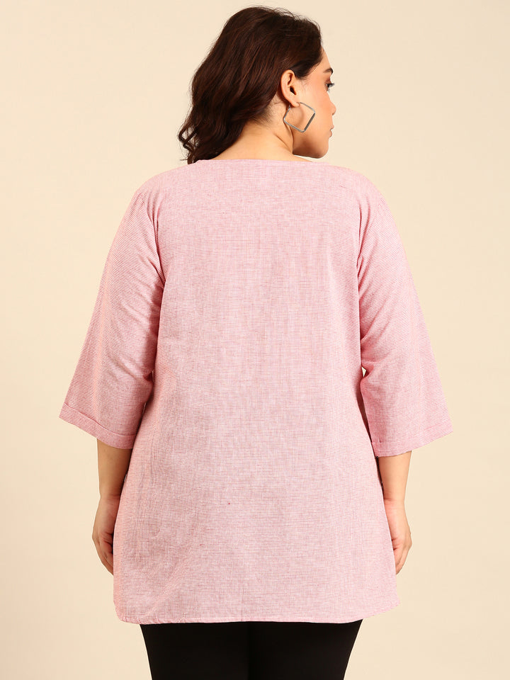 Cotton Checked Tunic