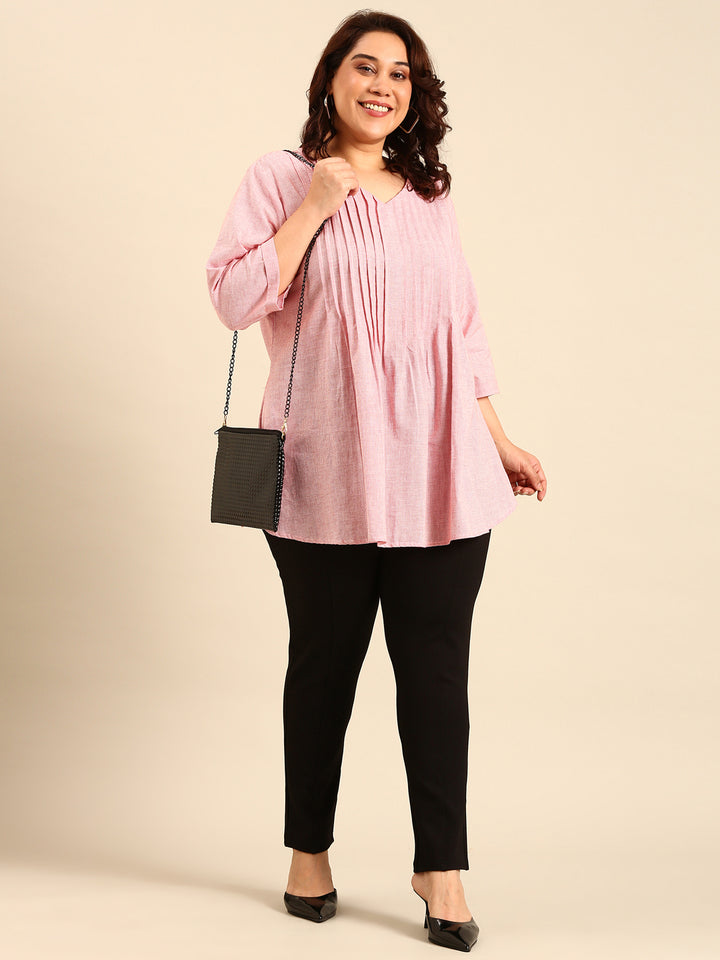 Cotton Checked Tunic