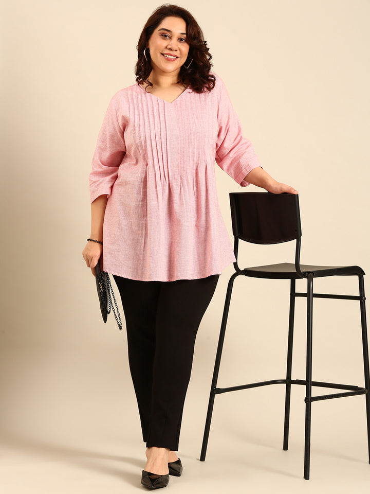 Cotton Checked Tunic