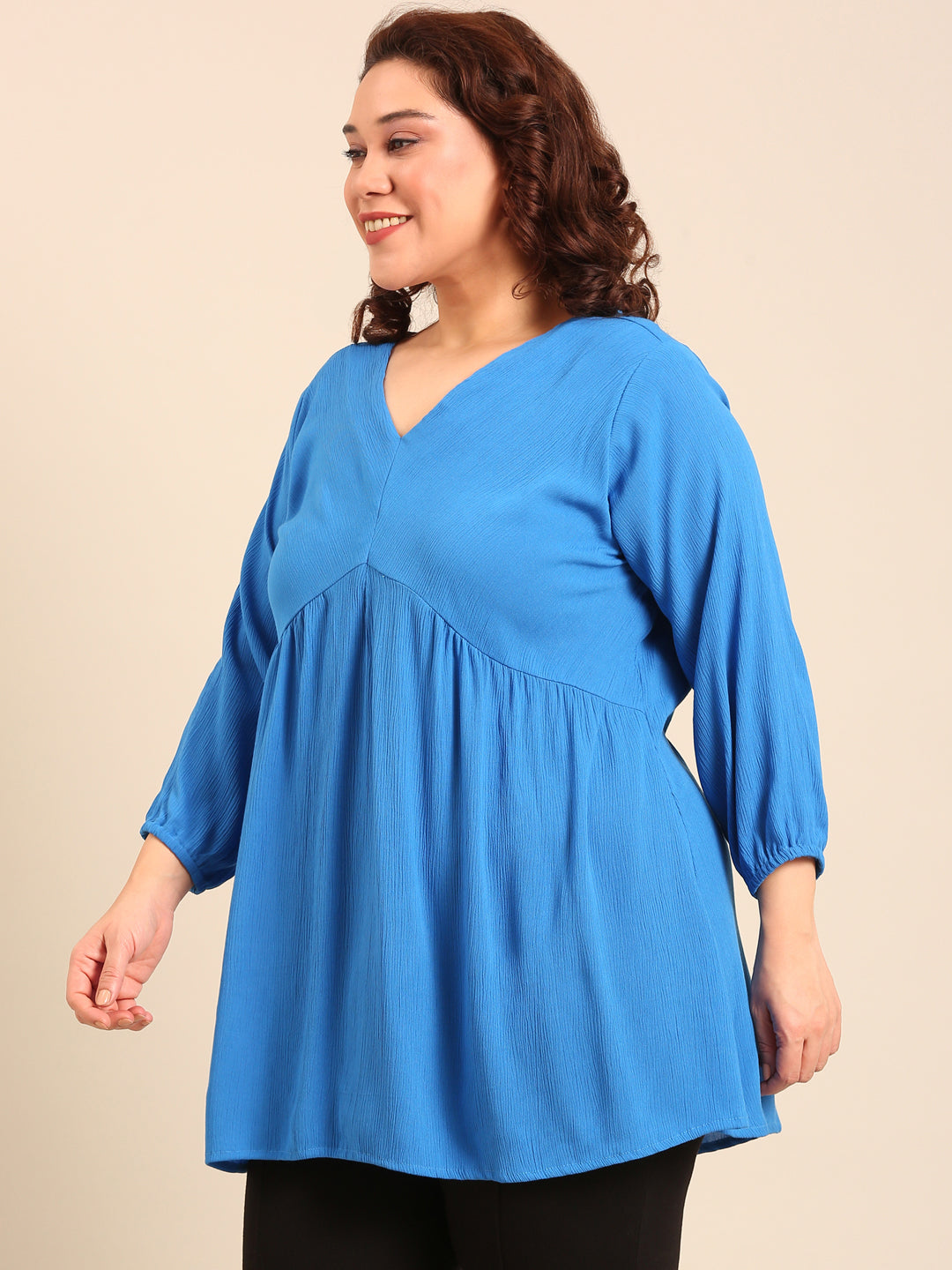 Cobalt Crepe Tunic