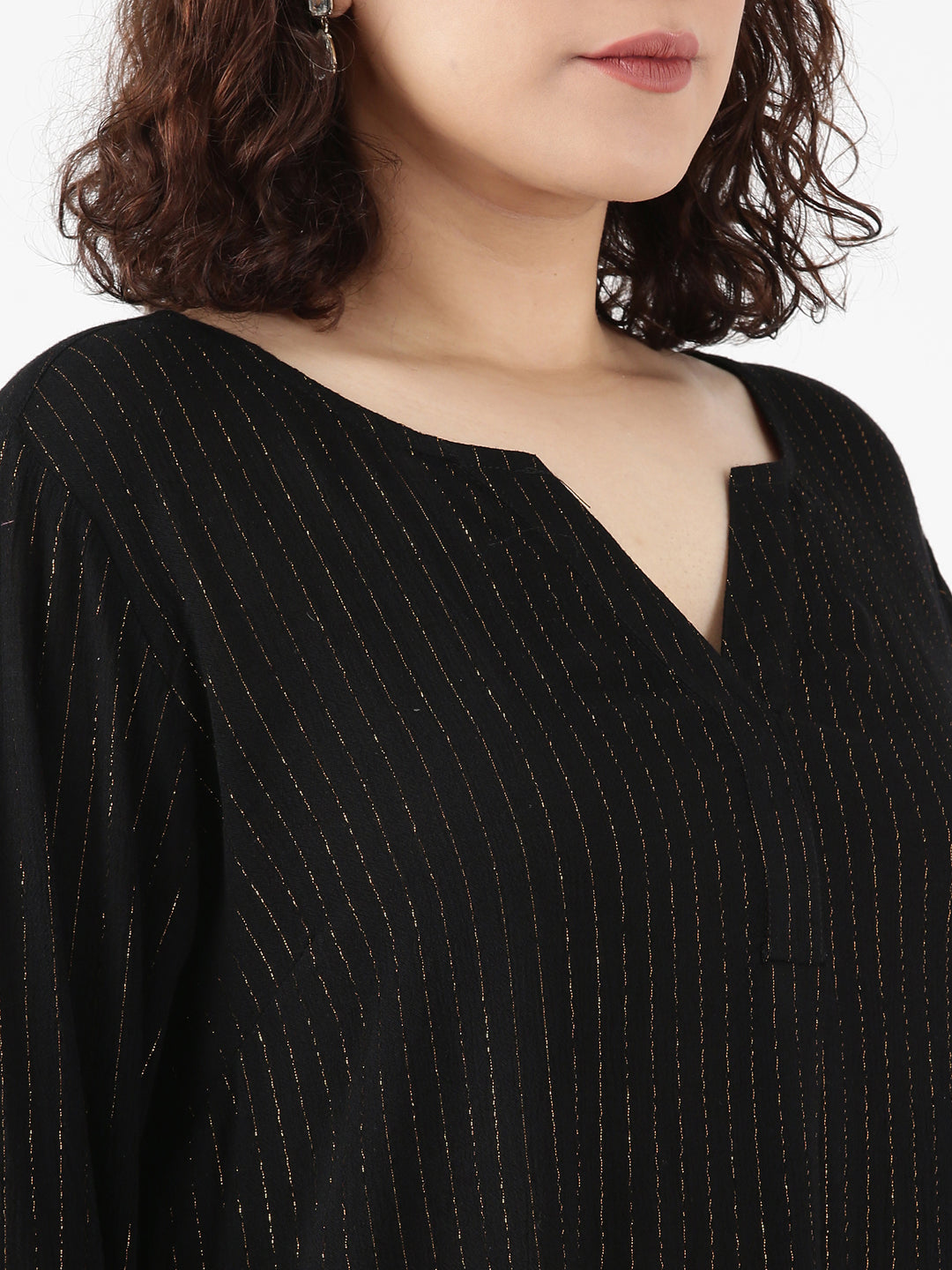 Gold Lurex Asymmetrical Co-Ord Set (2 Piece)