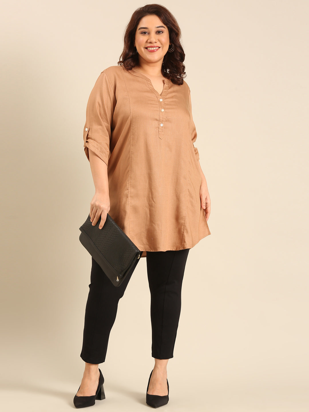 formal tunic tops plus size