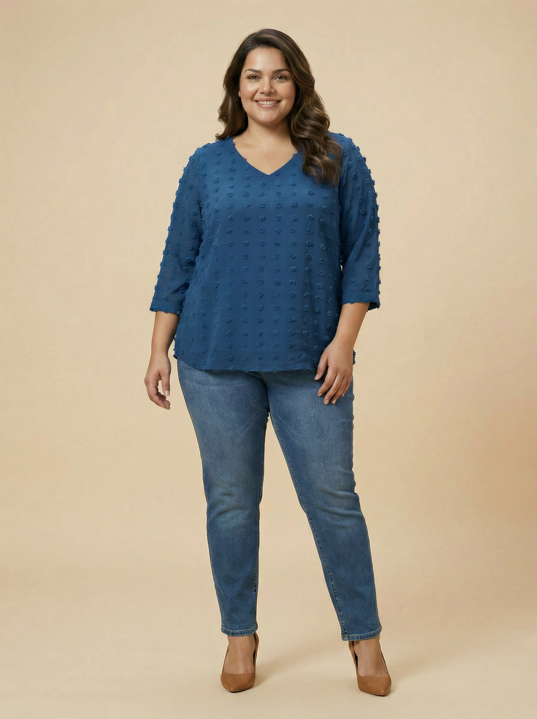 Teal Dobby Top
