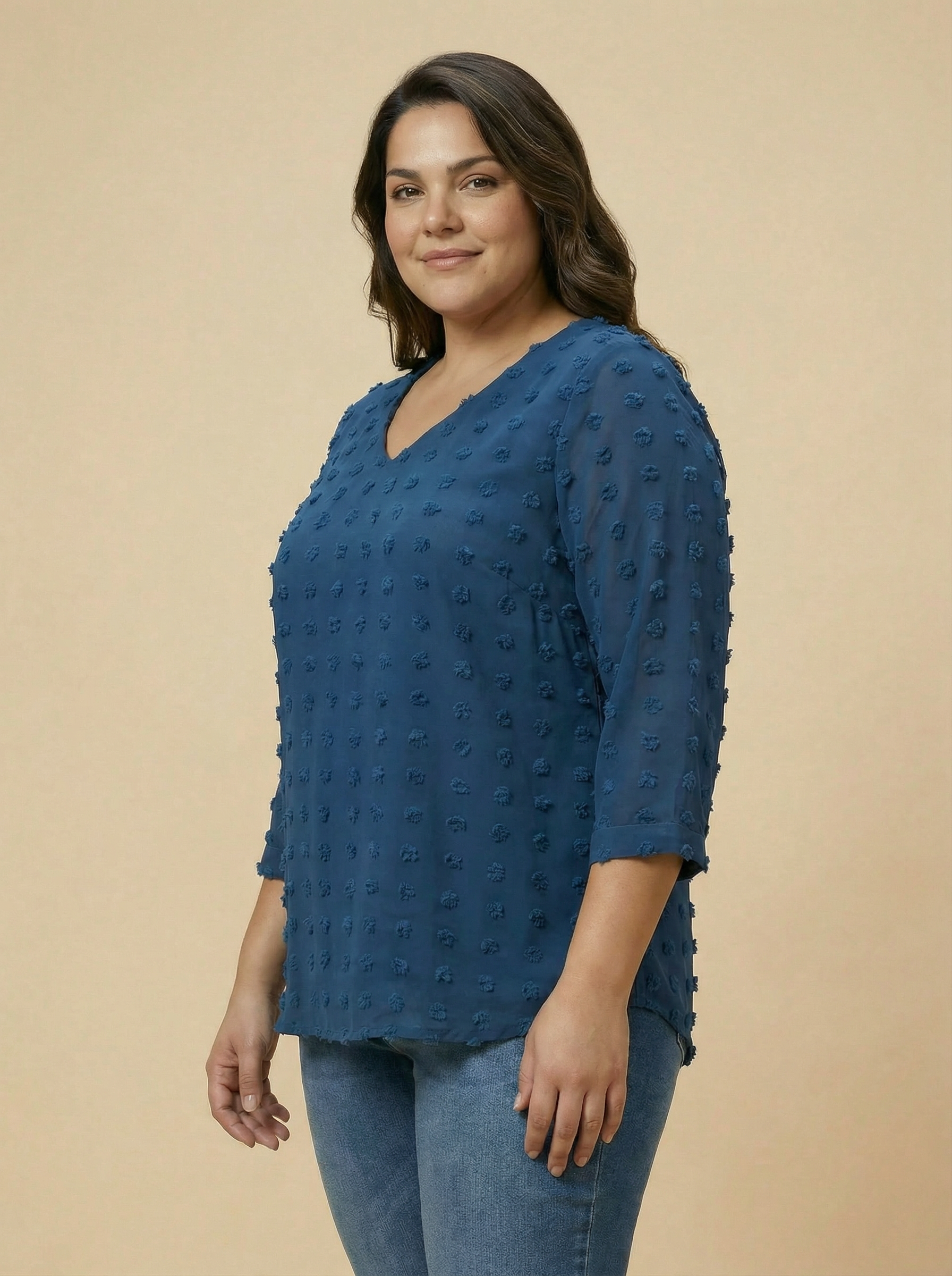 Teal Dobby Top
